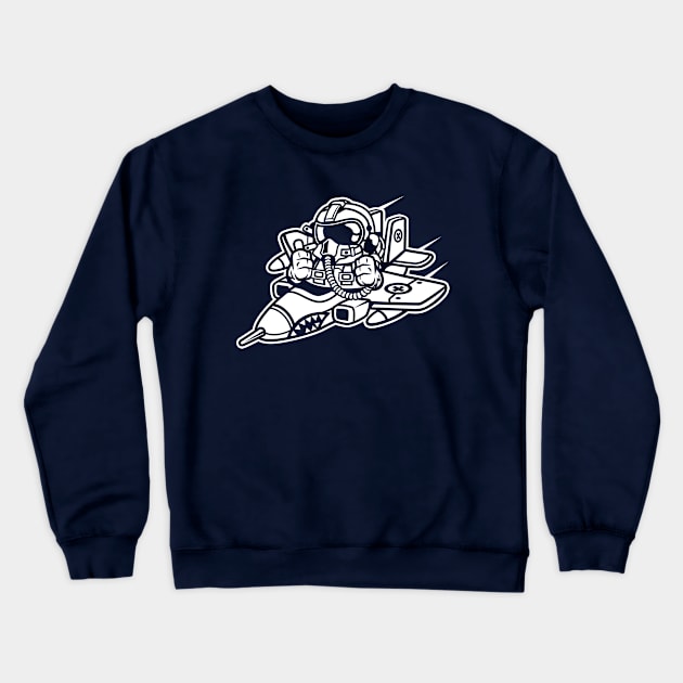 Aviation Series: Cartoon Pilot Crewneck Sweatshirt by Jarecrow 